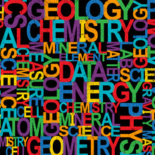 Load image into Gallery viewer, *Closeout Sale* It&#39;s Elementary, Word Science in Black, Windham Fabrics, per half yard