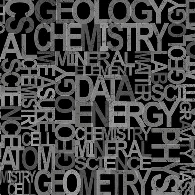 It's Elementary, Word Science in Mono, Windham Fabrics, per half yard