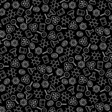 It's Elementary, Chem Lab in Black, Windham Fabrics, per half yard