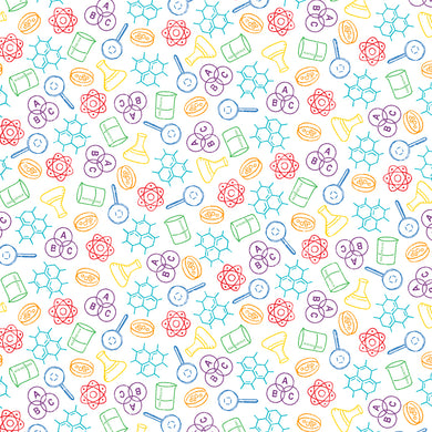 It's Elementary, Chem Lab in Multi, Windham Fabrics, per half yard
