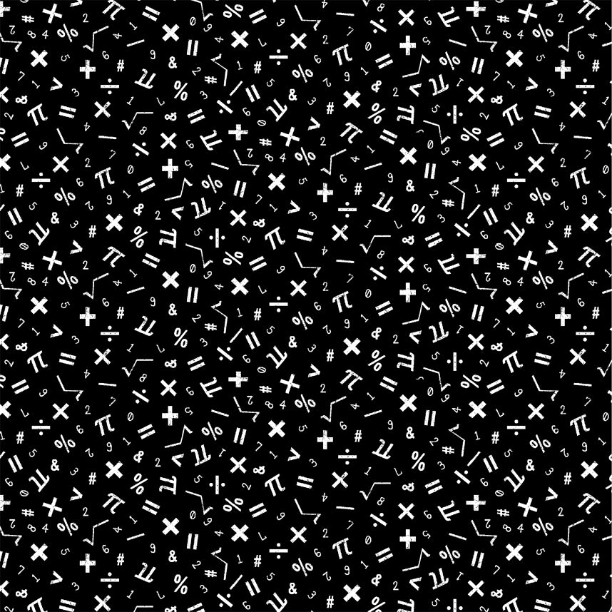 *Closeout Sale* It's Elementary, Math in Mono, Windham Fabrics, per half yard