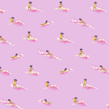 Load image into Gallery viewer, Malibu, Tiny Surfers in Pink, Windham Fabrics, per half-yard