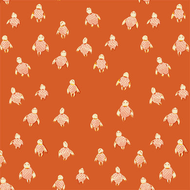 Malibu, Sea Turtles in Orange, Windham Fabrics, per half-yard