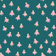Load image into Gallery viewer, Malibu, Sea Turtles Lawn in Dark Teal, Windham Fabrics, per half-yard