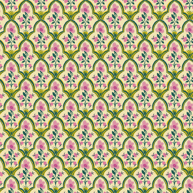 Malibu, Wood Block in Pink, Windham Fabrics, per half-yard