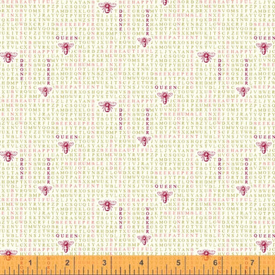 Summer School, Bee humble in Ivory, per half-yard