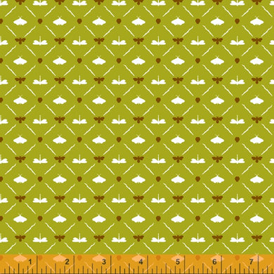 Summer School, Inside cover in Moss, per half-yard