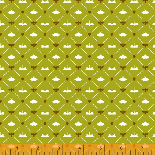 Summer School, Inside cover in Moss, per half-yard