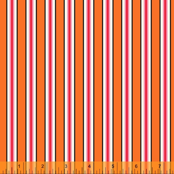 Five and Ten by Denyse Schmidt, Candy Stripe in Orange, per half-yard