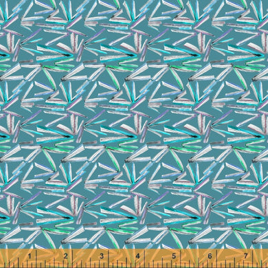 Read, Open books in Teal, per half-yard