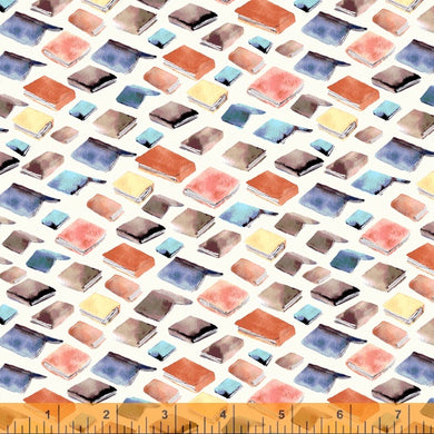 Read, Cover to cover in Ivory, per half-yard