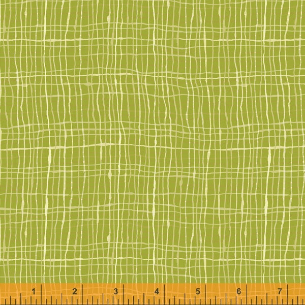 Read, Cross hatch in Chartreuse, per half-yard