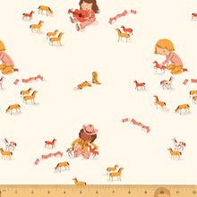 Load image into Gallery viewer, Far Far Away 3, Play Horses in Cream, by Heather Ross for Windham Fabrics, per half-yard