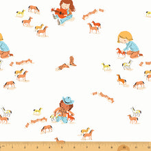 Load image into Gallery viewer, Far Far Away 3, Play Horses in Ivory, by Heather Ross for Windham Fabrics, per half-yard