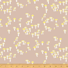 Load image into Gallery viewer, Far Far Away 3, Mushrooms in Taupe, by Heather Ross for Windham Fabrics, per half-yard