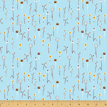 Load image into Gallery viewer, Far Far Away 3, Wildflowers in Light Blue, by Heather Ross for Windham Fabrics, 22&quot; (End of Bolt)