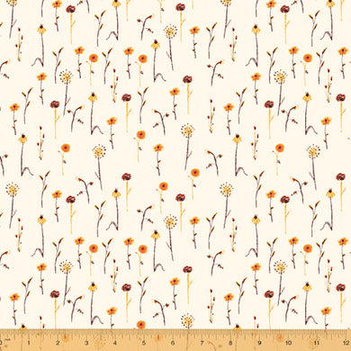 Far Far Away 3, Wildflowers in Cream, by Heather Ross for Windham Fabrics, per half-yard
