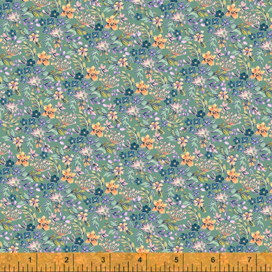 *Closeout Sale* Farm Meadow, Tiny Florals in Mint, per half-yard