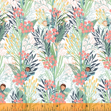 Forest Fairies, Wanderlust in White, per half-yard