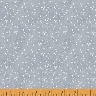 Forest Fairies, Tiny hearts in Grey, per half-yard