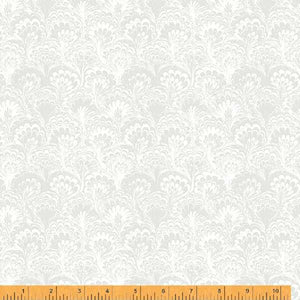 Crystal, Marble Paper in White on White by Whistler Studios for Windham Fabrics, per half-yard
