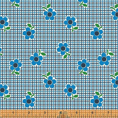 Darling by Denyse Schmidt, Posey Plaid in Blue, per half-yard