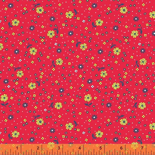 Darling by Denyse Schmidt, Dotty Daisy in Zinnia, per half-yard