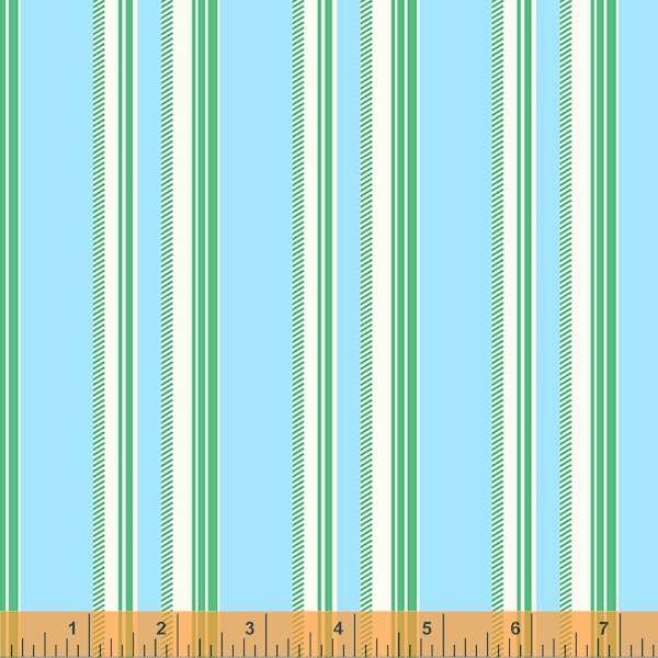 Darling by Denyse Schmidt, Chevron Stripe in Light Blue, per half-yard
