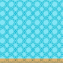Load image into Gallery viewer, Darling by Denyse Schmidt, Floral Grid in Blue, per half-yard
