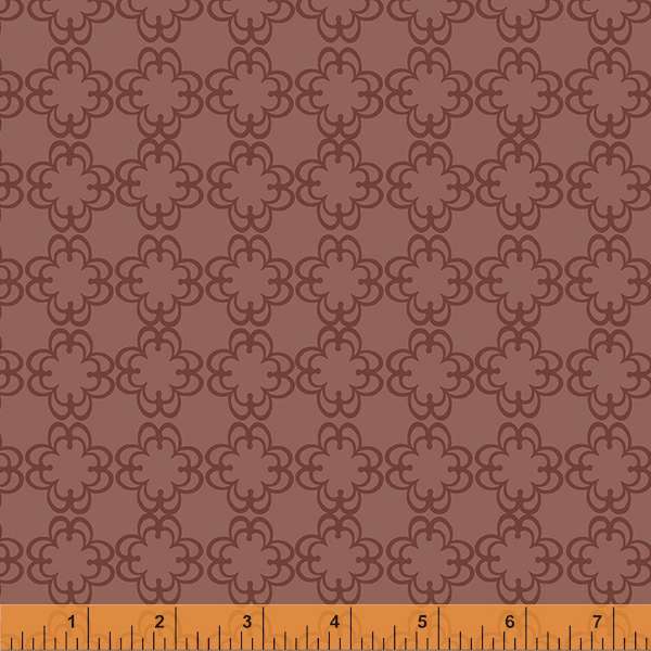 Darling by Denyse Schmidt, Floral Grid in Nut, per half-yard