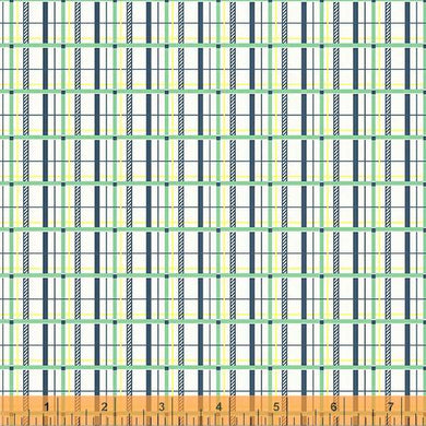 Darling by Denyse Schmidt, Sparse Plaid in Light Green, per half-yard