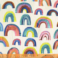 Load image into Gallery viewer, Happy by Carrie Bloomston, Paper Rainbows in Paper, per half-yard