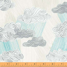 Load image into Gallery viewer, Happy by Carrie Bloomston, Silver Lining in Paper, per half-yard