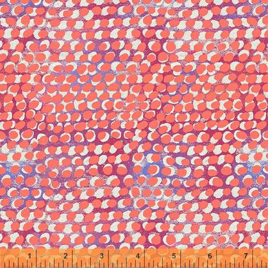 Happy by Carrie Bloomston, Layered Dot in Watermelon, per half-yard