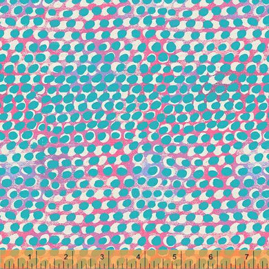 Happy by Carrie Bloomston, Layered Dot in Hot Pink, per half-yard