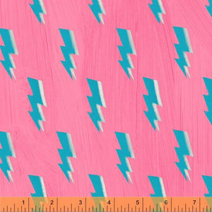 Happy by Carrie Bloomston, Kapow! in Hot Pink, per half-yard