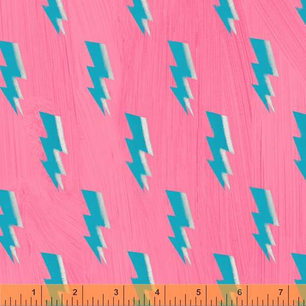 Happy by Carrie Bloomston, Kapow! in Hot Pink, per half-yard