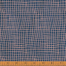 Load image into Gallery viewer, Happy by Carrie Bloomston, Windowpane in Marine, per half-yard