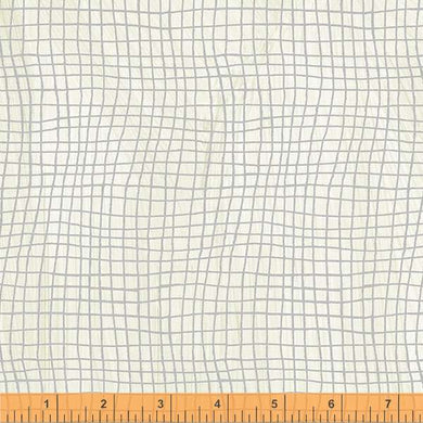 Happy by Carrie Bloomston, Windowpane in Paper, per half-yard