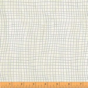 Happy by Carrie Bloomston, Windowpane in Paper, per half-yard