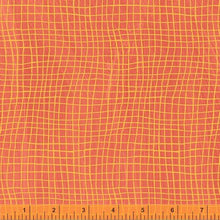 Load image into Gallery viewer, Happy by Carrie Bloomston, Windowpane in Watermelon, per half-yard