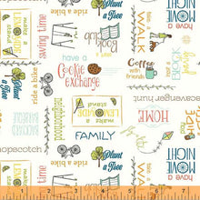 Load image into Gallery viewer, Be My Neighbor by Terri Degenkolb, Neighbor Words in Ivory, per half-yard