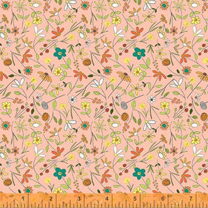 Be My Neighbor by Terri Degenkolb, Tiny Floral in Blush, per half-yard