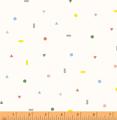 Little Whispers by Whistler Studios, Geometry in Ivory, per half-yard