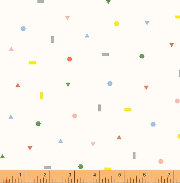 Little Whispers by Whistler Studios, Geometry in Ivory, per half-yard