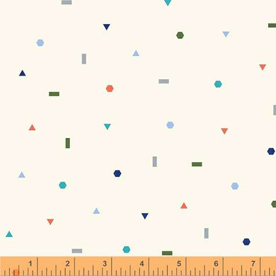 Little Whispers by Whistler Studios, Geometry in Parchment, per half-yard