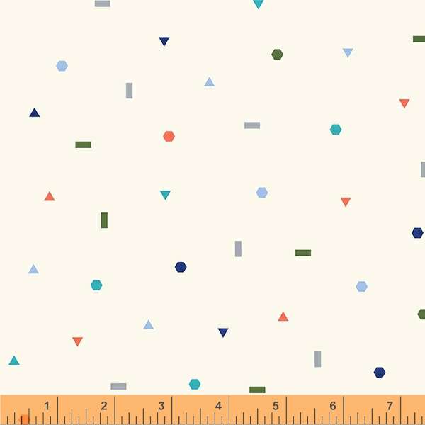 Little Whispers by Whistler Studios, Geometry in Parchment, per half-yard