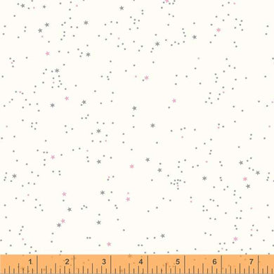 Little Whispers by Whistler Studios, Stars in Ivory, per half-yard