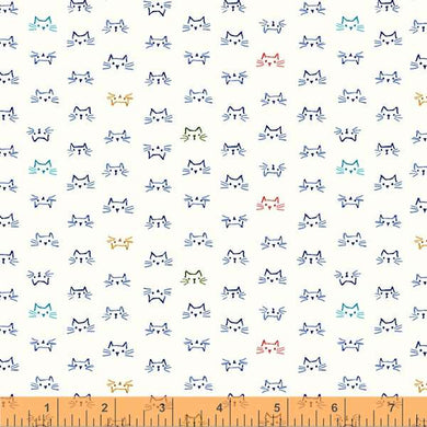 Little Whispers by Whistler Studios, Kitties in Ivory, per half-yard