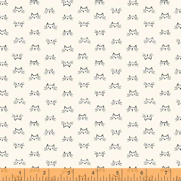 Little Whispers by Whistler Studios, Kitties in Parchment, per half-yard